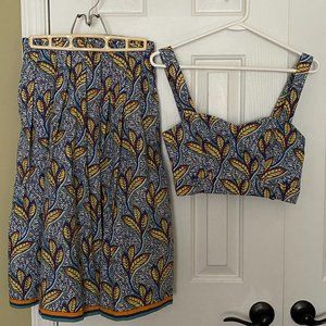 Zara Trafaluc Skirt + Crop Top Set